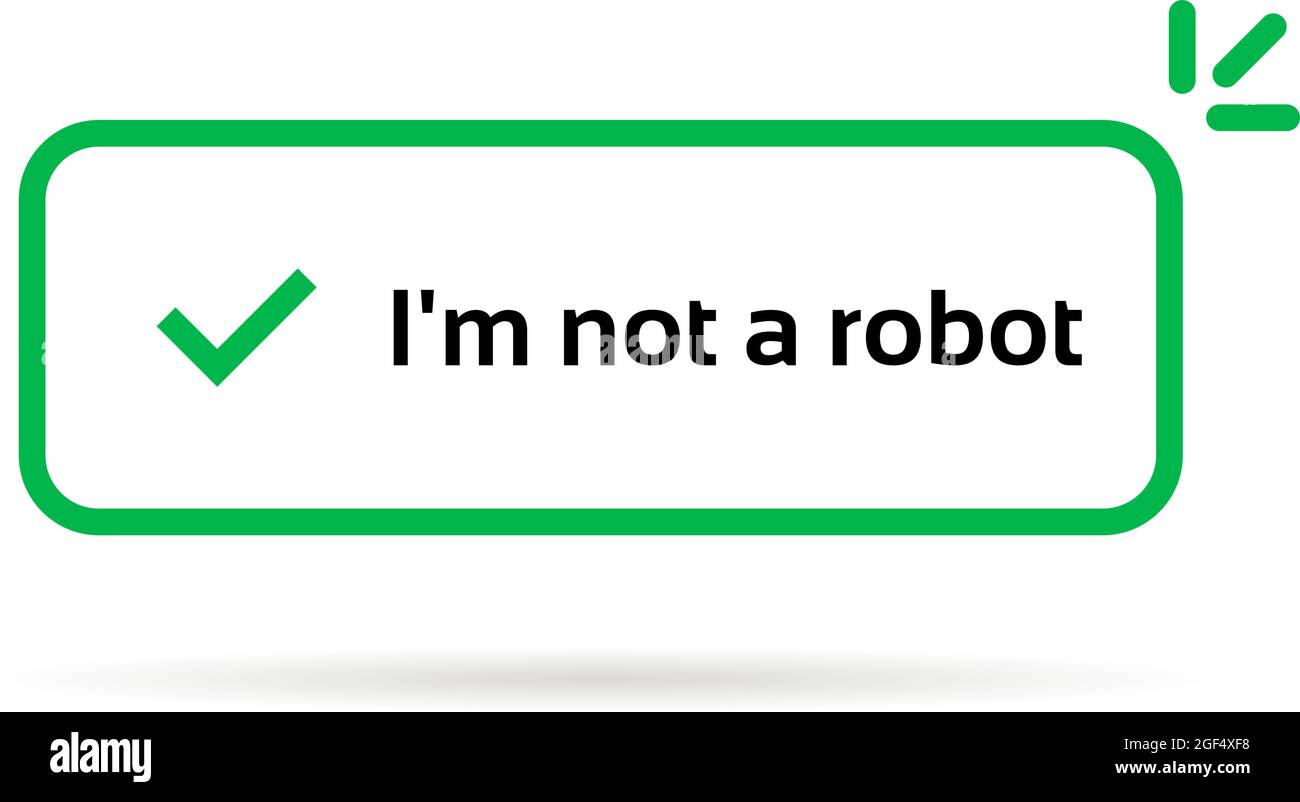 Grün linear wie i m kein Roboter Captcha Stock Vektor