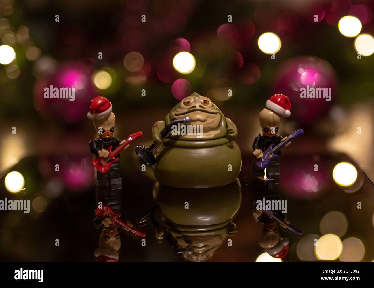 LEGO STAR Wars Minifiguren singen weihnachtslied Stockfoto