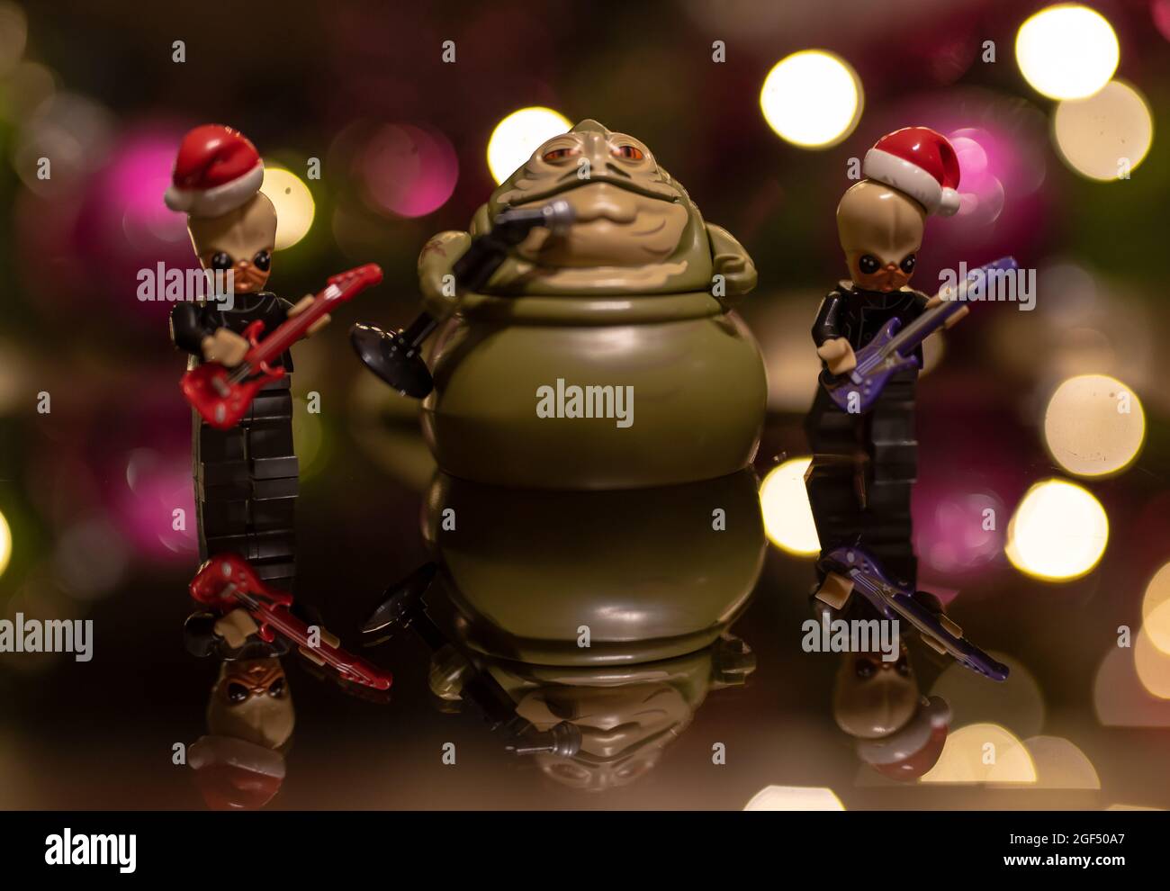 LEGO STAR Wars Minifiguren singen weihnachtslied Stockfoto