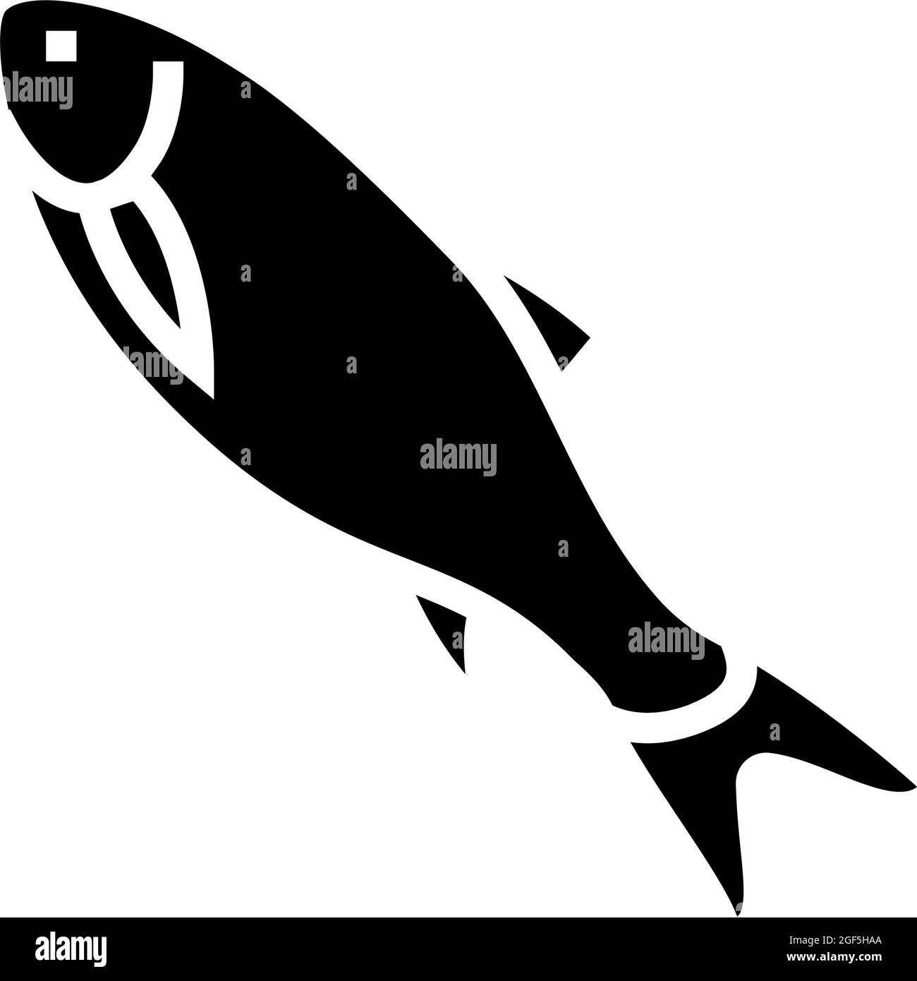 Abbildung des Symbols „Rohu Fish Glyph“ Stock Vektor