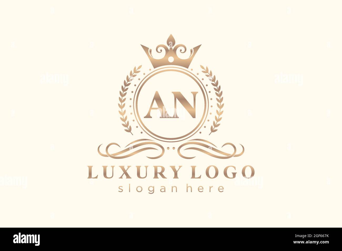 EINE Vorlage mit dem Royal Luxury Logo in Vektorgrafik für Restaurant, Royalty, Boutique, Café, Hotel, Heraldisch, Schmuck, Mode und andere Vektor illustrr Stock Vektor