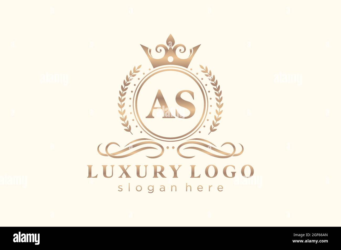 ALS Buchstaben Royal Luxury Logo Vorlage in Vektorgrafik für Restaurant, Royalty, Boutique, Cafe, Hotel, Heraldisch, Schmuck, Mode und andere Vektor illustrr Stock Vektor