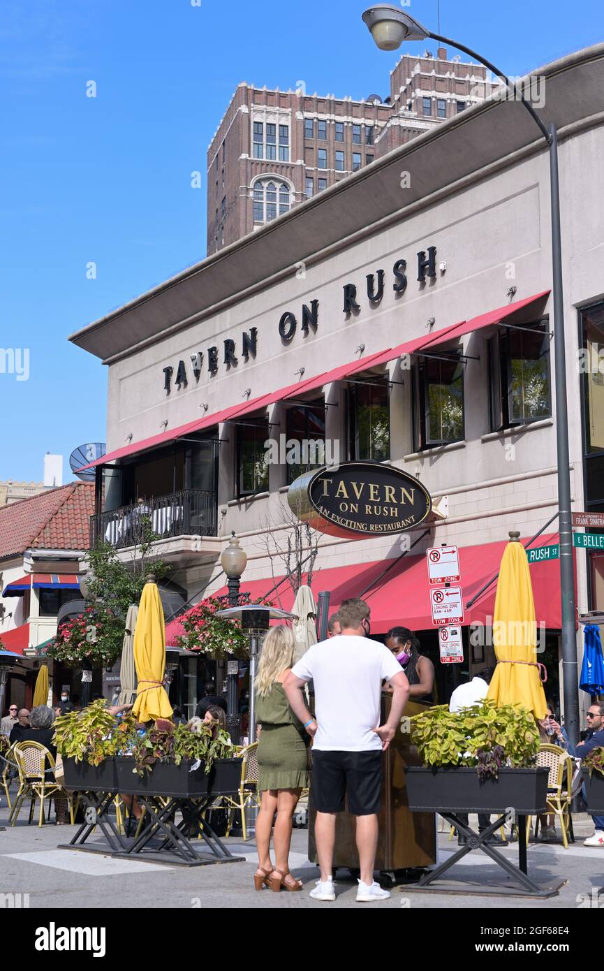 The Tavern on Rush im Mariano Park, Chicago IL Stockfoto