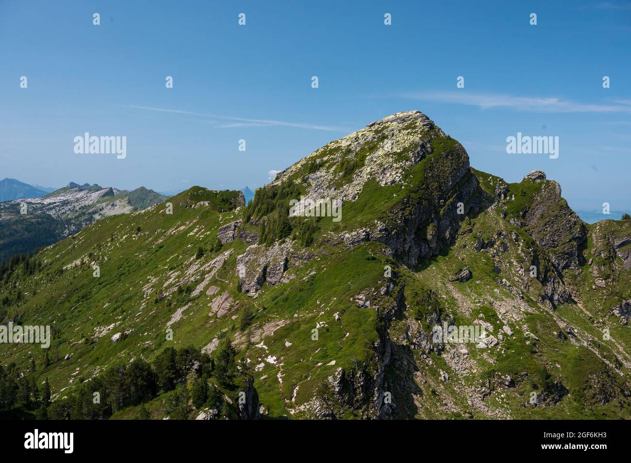 Gipfel des Trogehorn in den Emmentaler Alpen Stockfoto