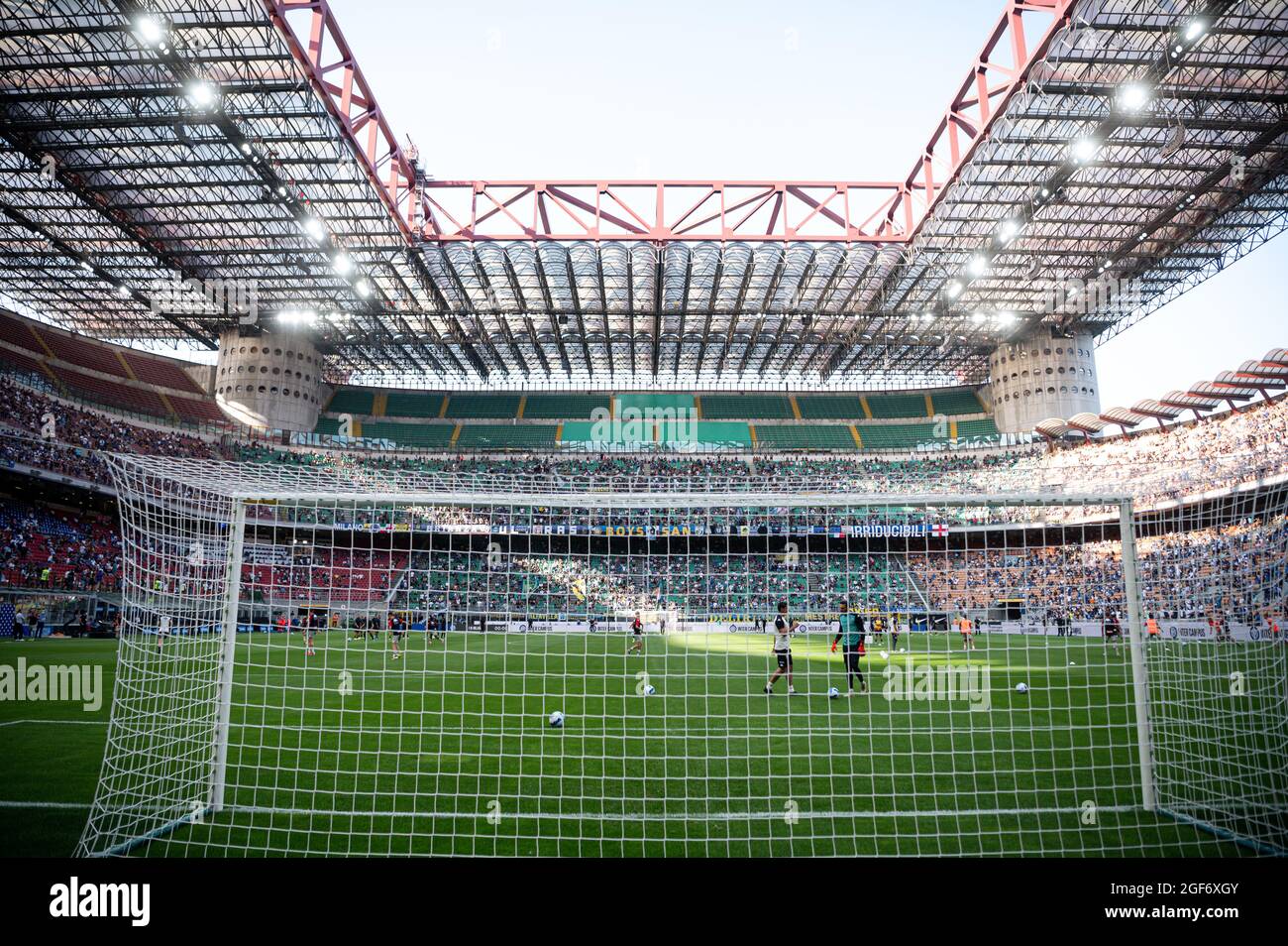 Mailand, Italien - 21. August 2021: San Siro Stadion während der italienischen Fußballmeisterschaft Serie A 2021-2022 Spiel Inter Mailand gegen Genua in San Siro Stad Stockfoto