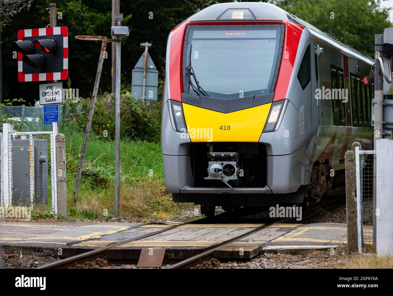 GreaterAnglia-Personenzug, Melton, Suffolk, Großbritannien. Stockfoto