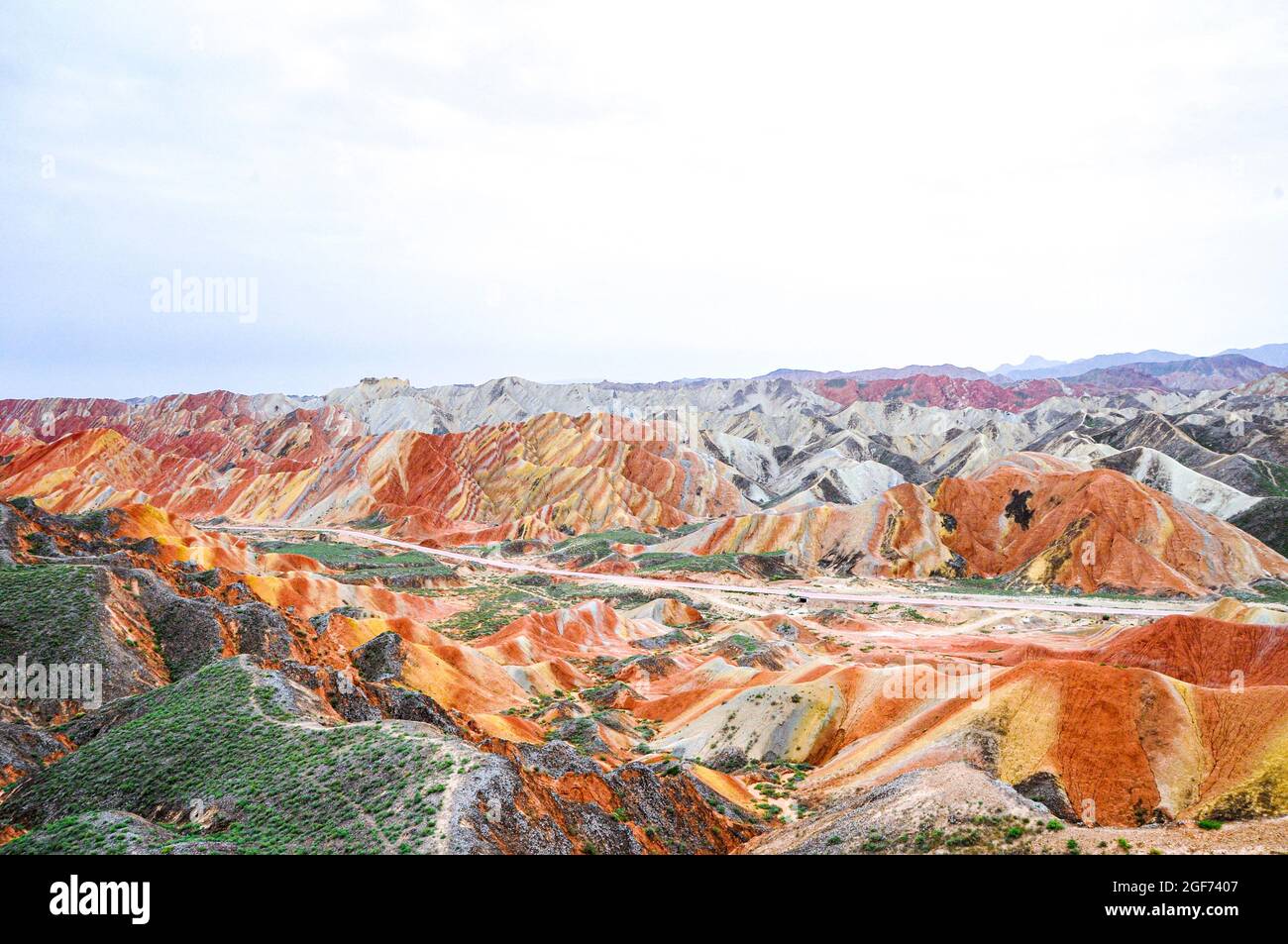 Danxia landform im Zhangye Nationalpark Provinz Guansu China Stockfoto