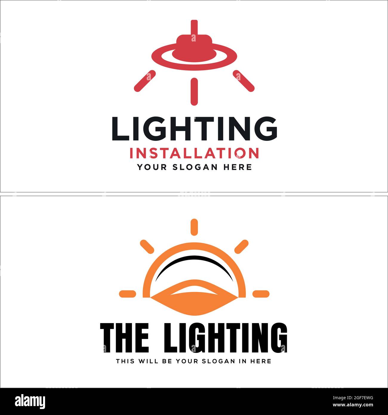 Beleuchtung Installationen Business Logo Design Stock Vektor
