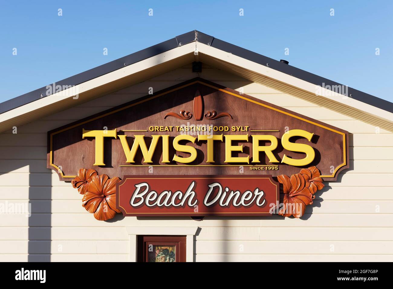 Strandbar Twisters Sylt, Beach Diner, Logo, Wenningstedt-Braderup,  Nordfriesische Inseln, Schleswig-Holstein, Deutschland Stockfotografie -  Alamy