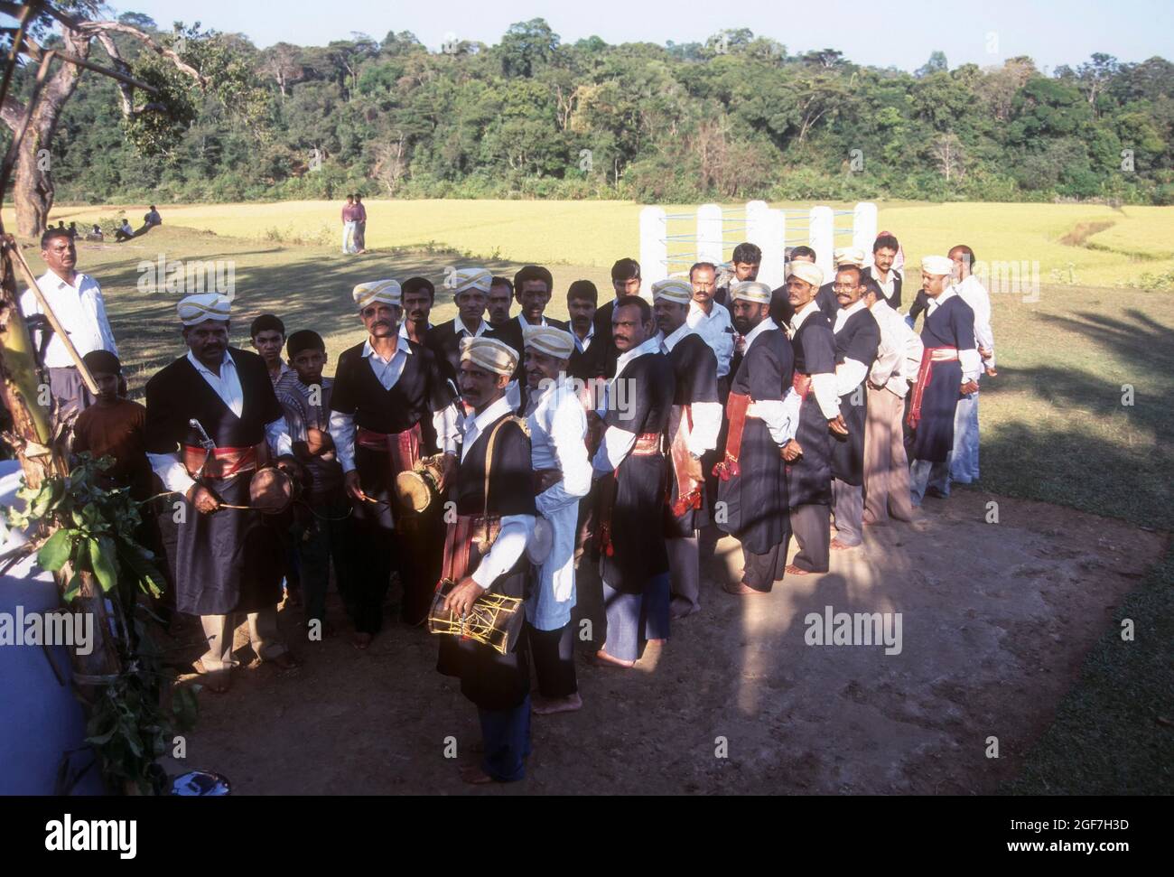 Huttari, Erntefest des Kodava-Volkes, Kodagu, Coorg, Karnataka, Indien Stockfoto