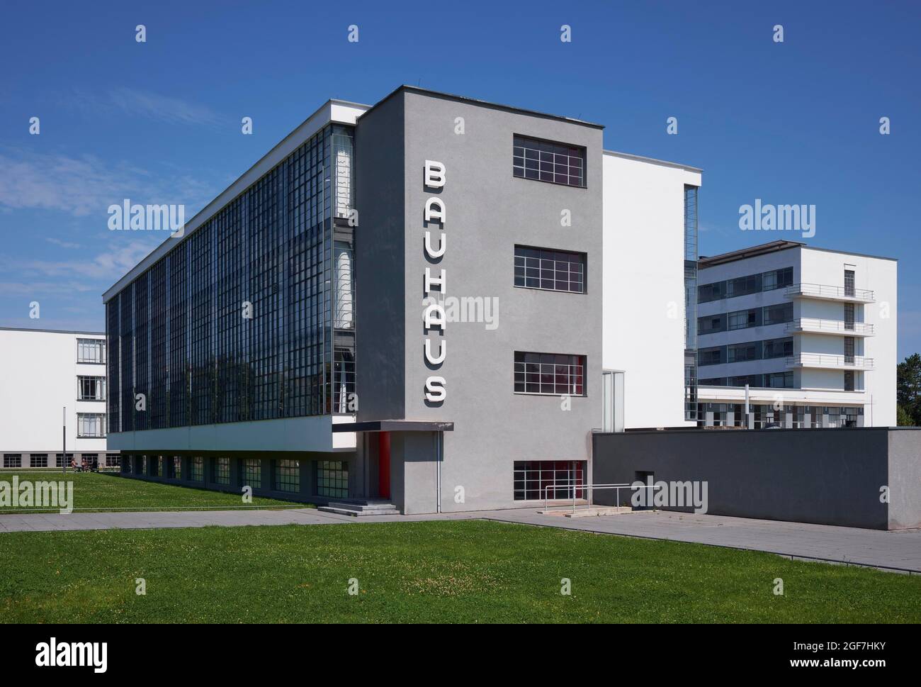 Bauhaus Dessau, Bauhausgebäude, Dessau, Sachsen-Anhalt, Deutschland Stockfoto