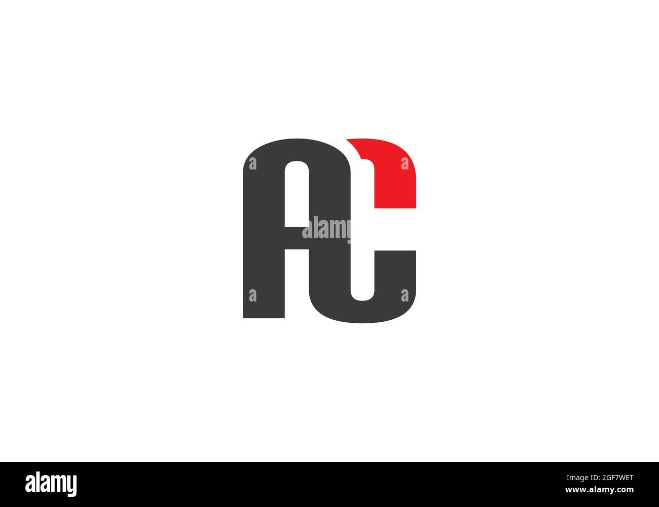 AC Logo Letter Design Vektorbild Stockfoto