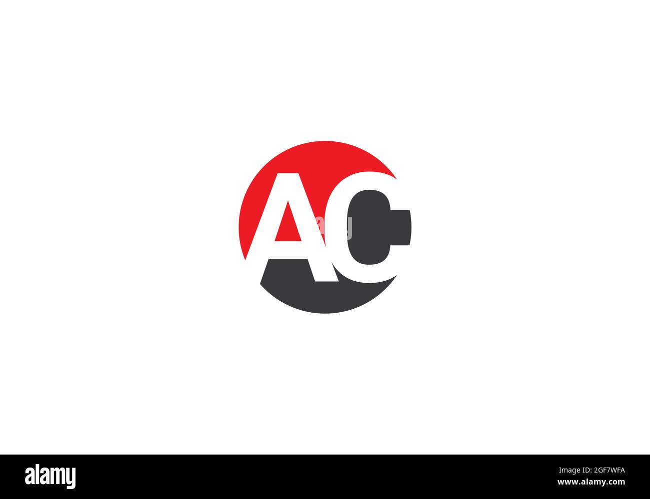 AC Logo Letter Design Vektorbild Stockfoto