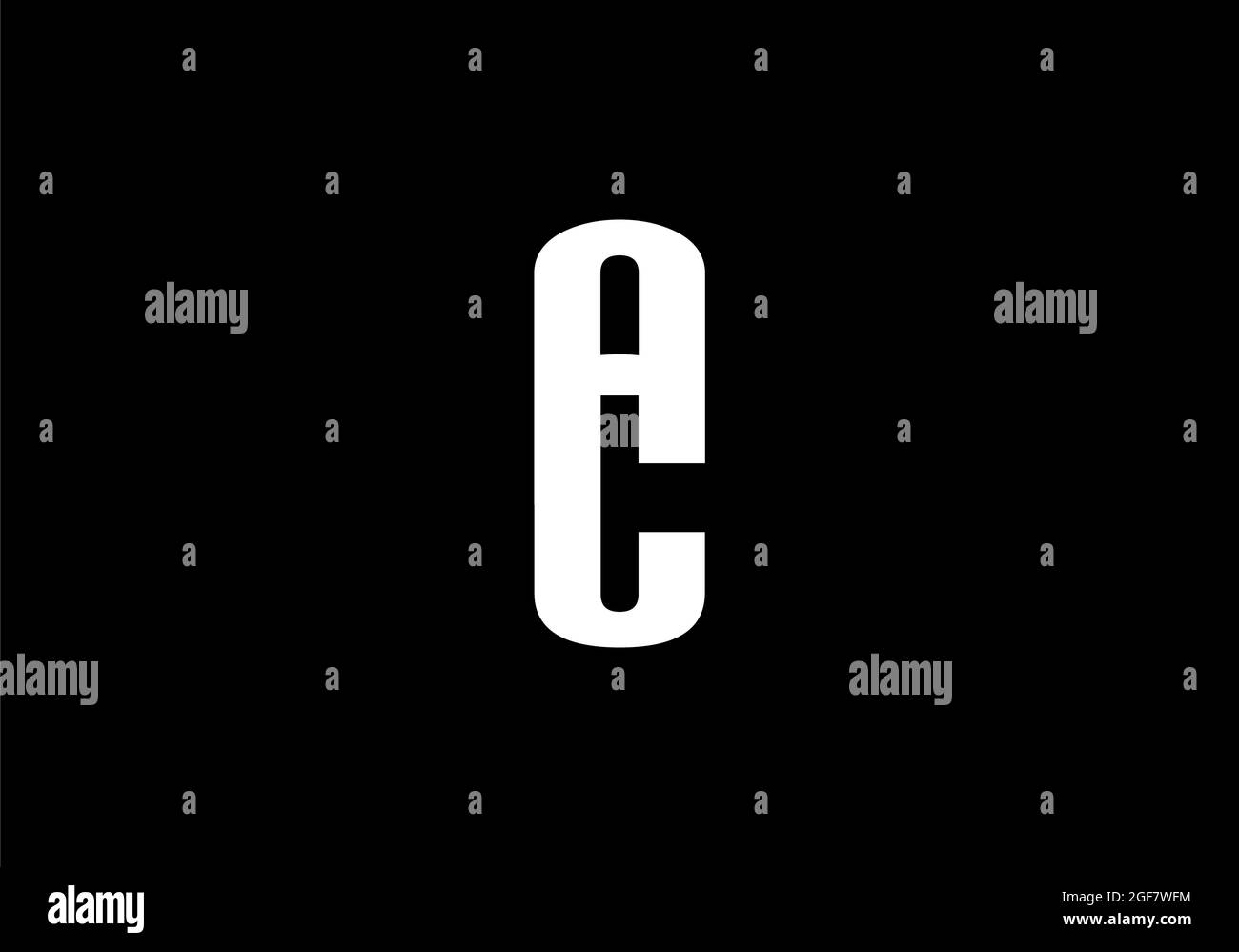 AC Logo Letter Design Vektorbild Stockfoto