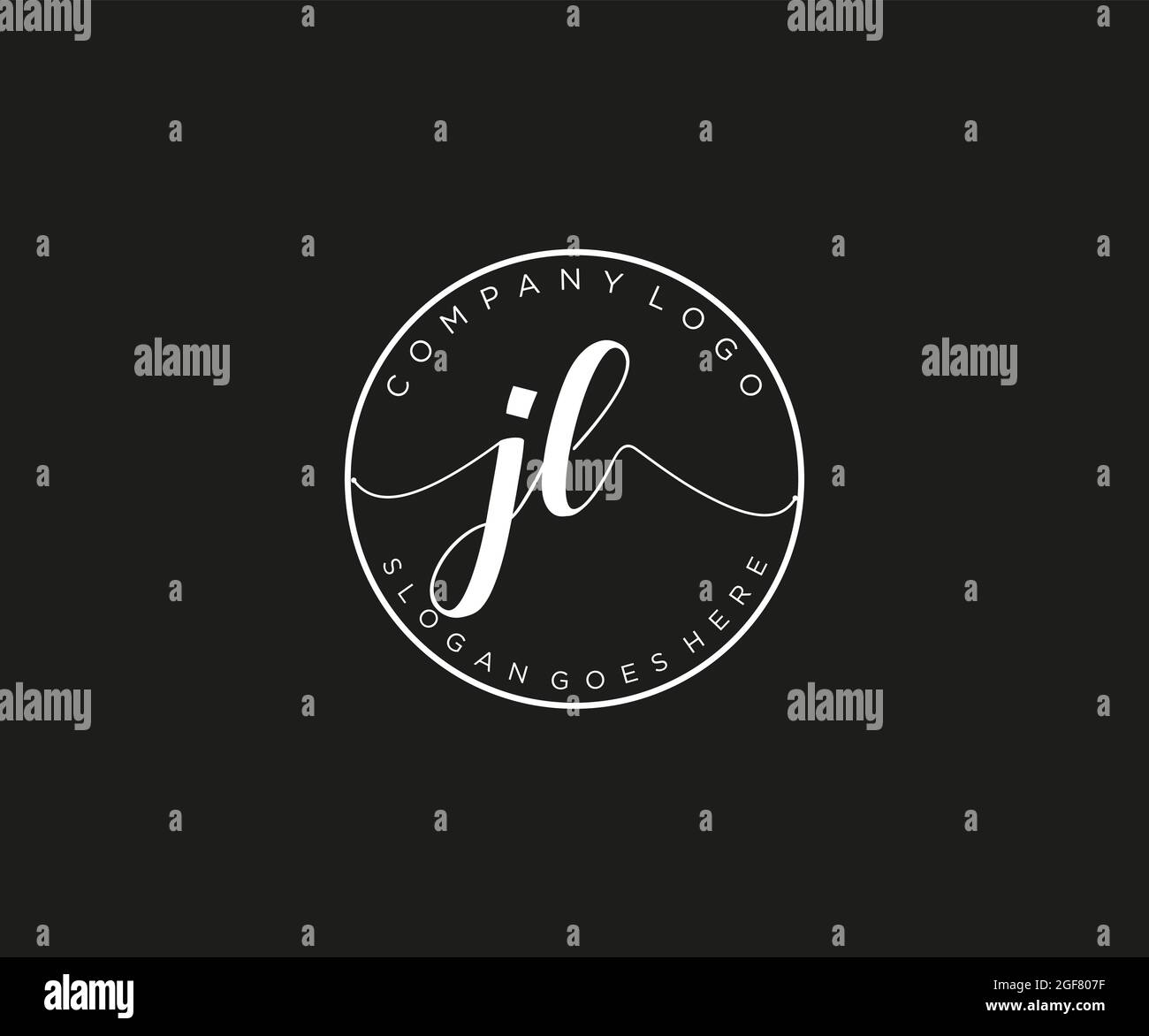JL feminine Logo Schönheit Monogramm und elegantes Logo-Design, Handschrift Logo der ursprünglichen Signatur, Hochzeit, Mode, Blumen und botanischen mit kreativen Stock Vektor