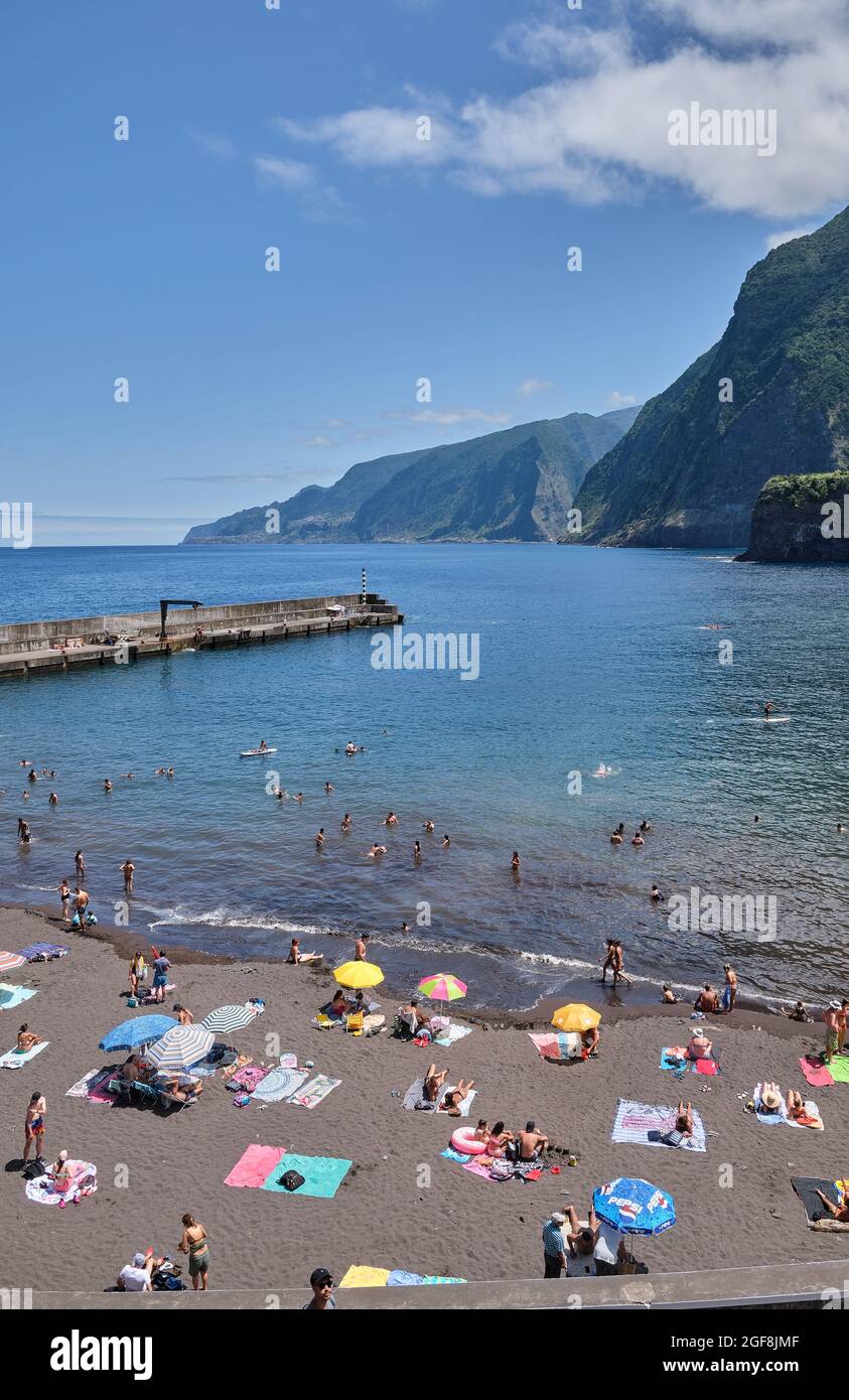 Seixal Beach, Nordseite der Insel Madeira Stockfoto