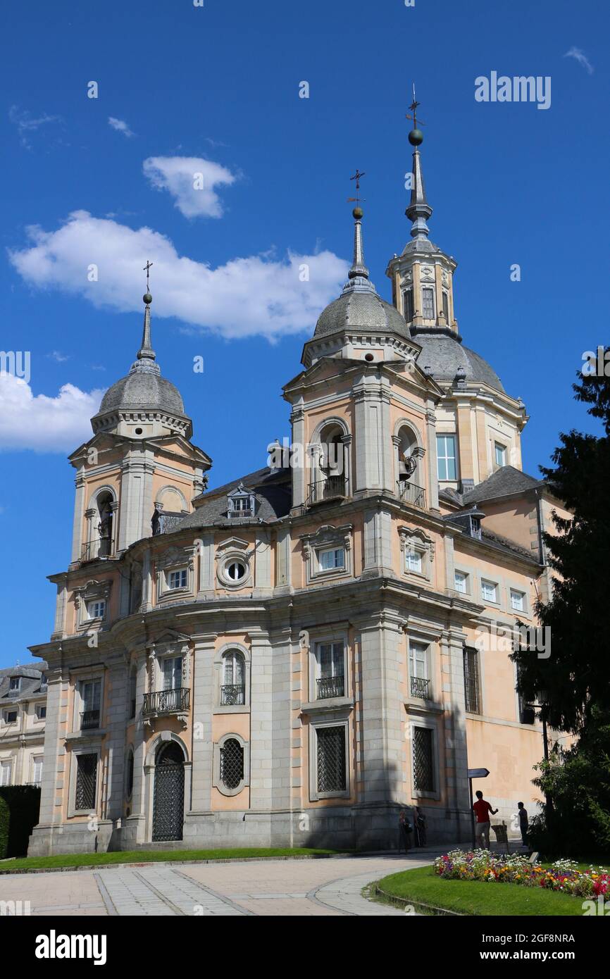 Der Königspalast Real Sitio de San Ildefonso Segovia Kastilien und Leon Spanien Stockfoto