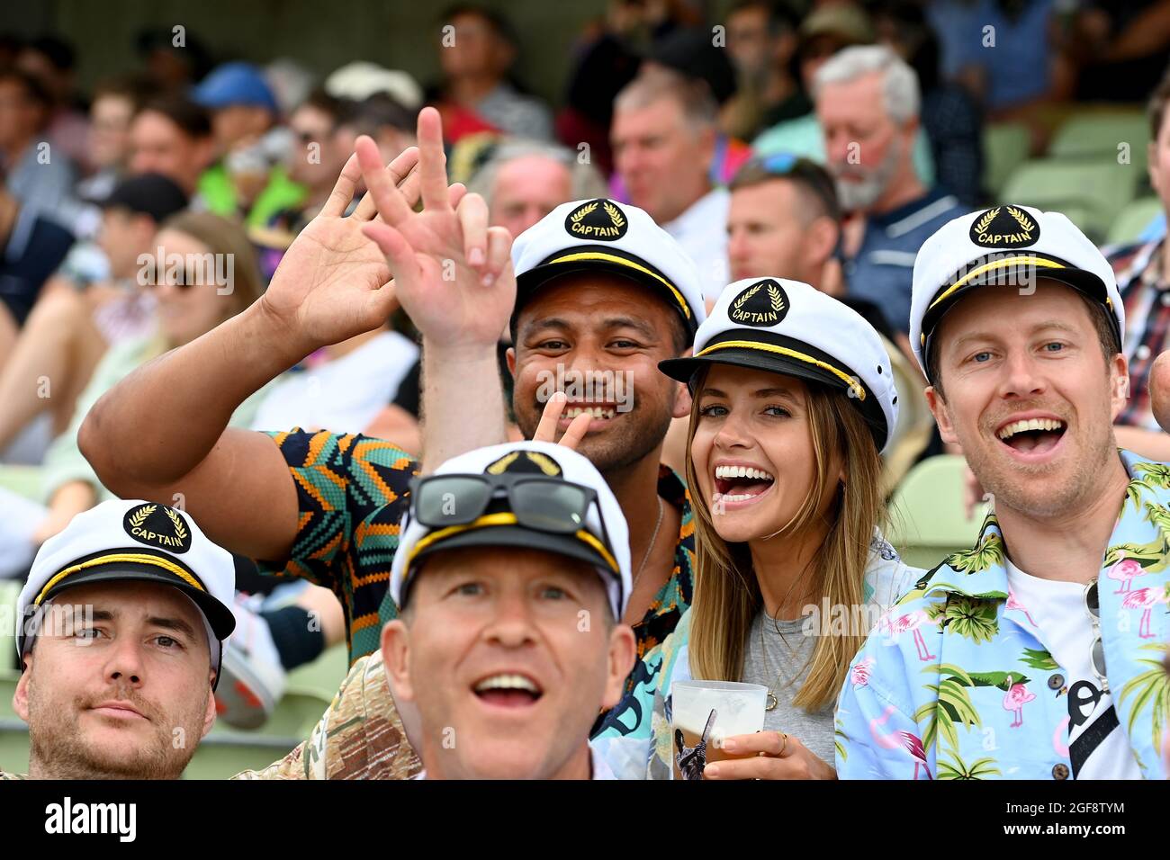 Neuseeländische Cricket-Fans Fans bei Edgbaston für England gegen den Neuseeland-Tag 01 Copyright 2021 © Sam Bagnall Stockfoto