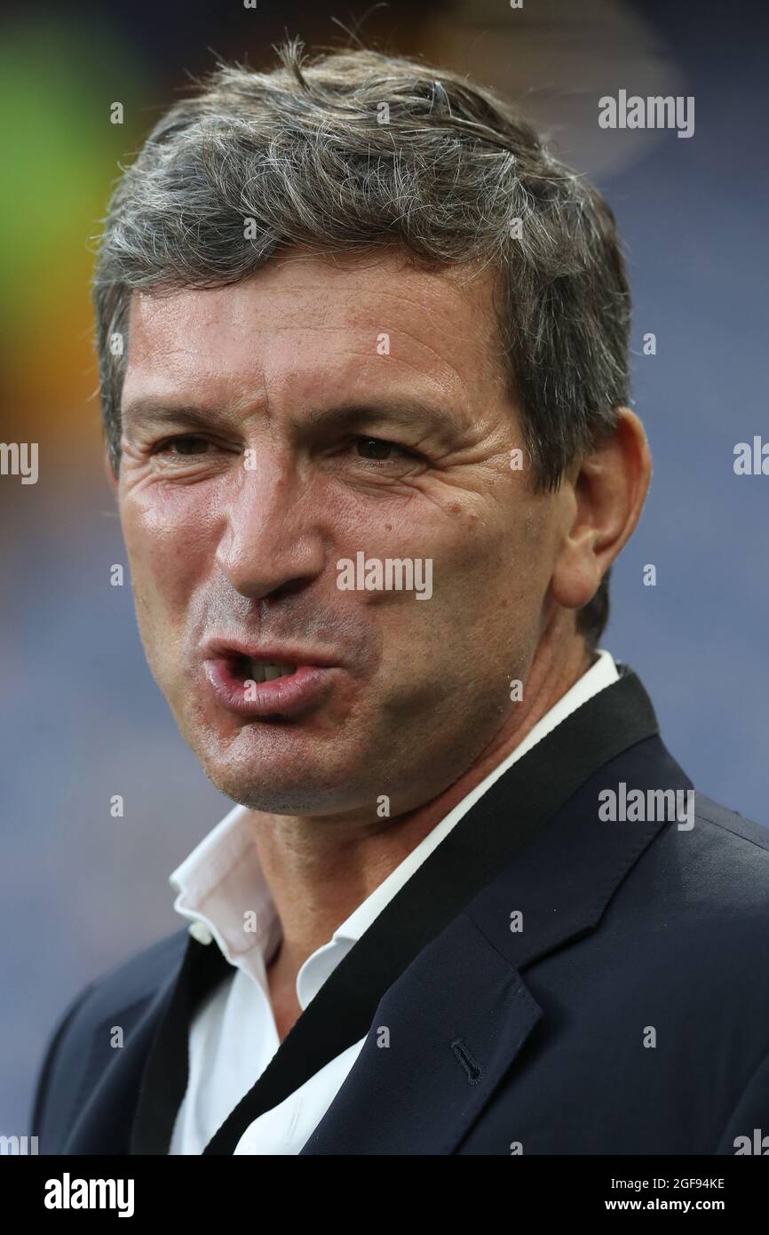 Genua, Italien, 23. August 2021. Fabio Guadagnini Chief Commercial Officer der Euro Media Group ( EMG ) reagiert vor dem Spiel der Serie A bei Luigi Ferraris, Genua. Bildnachweis sollte lauten: Jonathan Moscrop / Sportimage Stockfoto