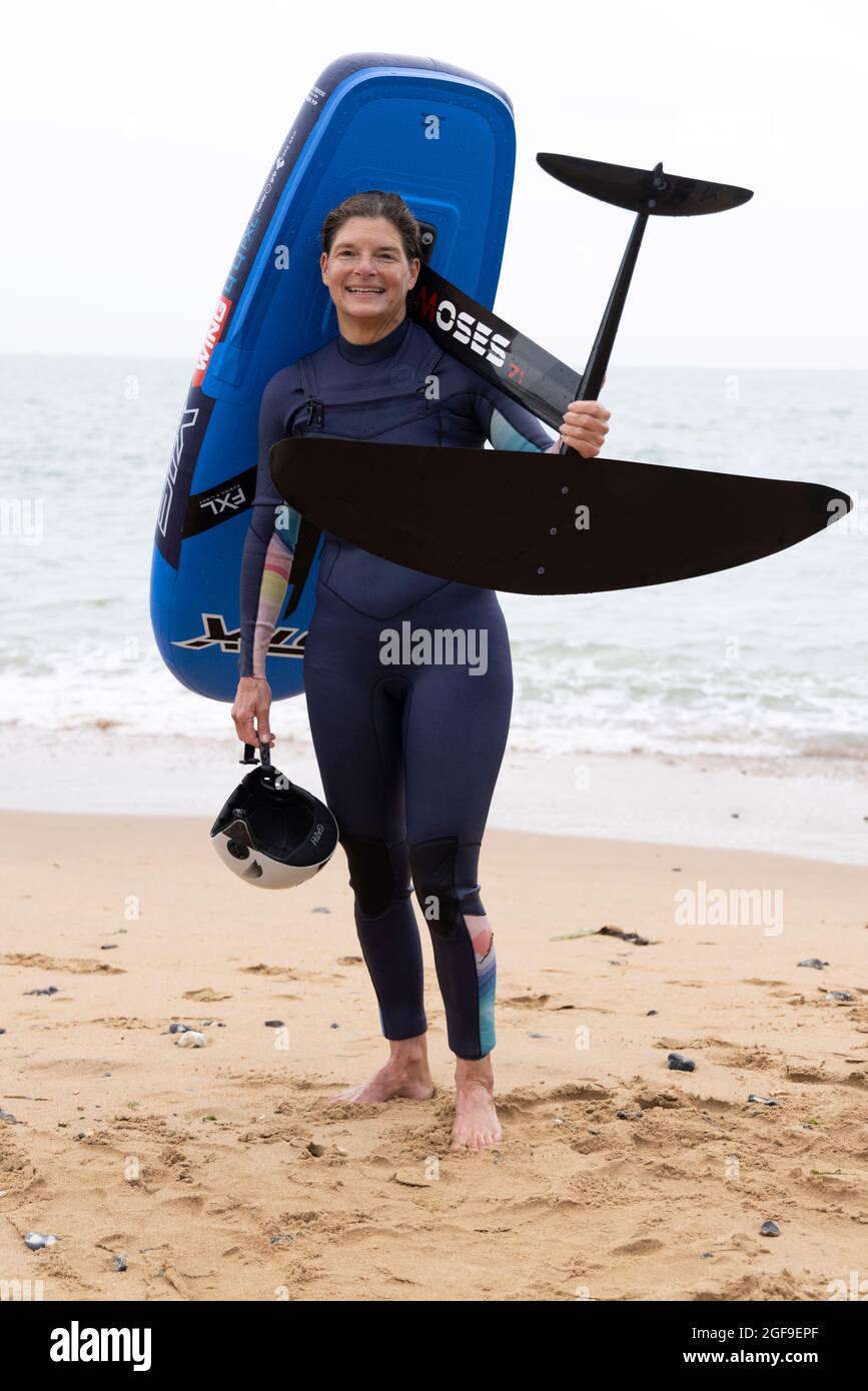 British Kitesurf Freestyle Campionships Weekend, Ramsgate, 21. Und 22. August 2021. Stockfoto