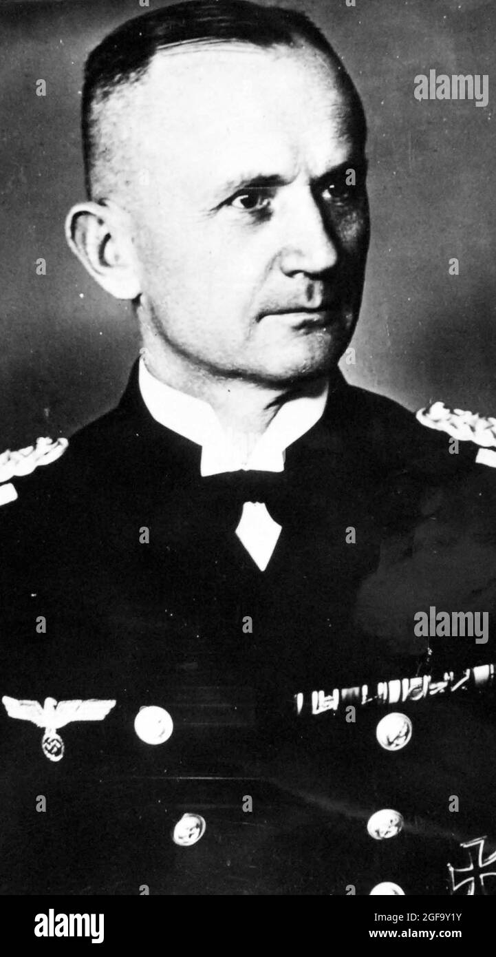 Ein Porträt des deutschen Marineoffiziers Großadmiral Karl Dönitz, der nach Hitlers Selbstmord im April 1945 Führer wurde Stockfoto