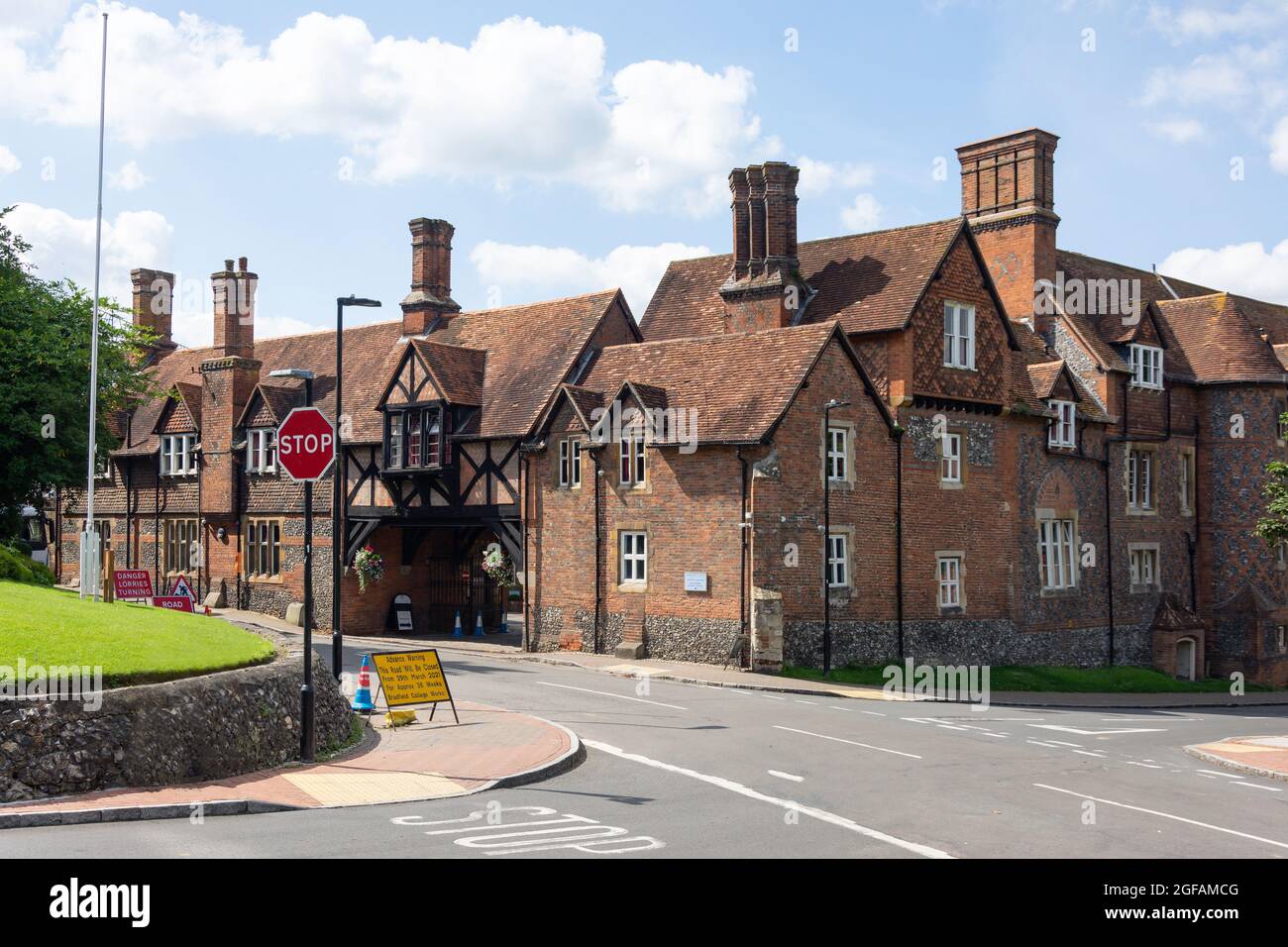 Haupteingang, Bradfield College, Bradfield, berkshire, England, Vereinigtes Königreich Stockfoto