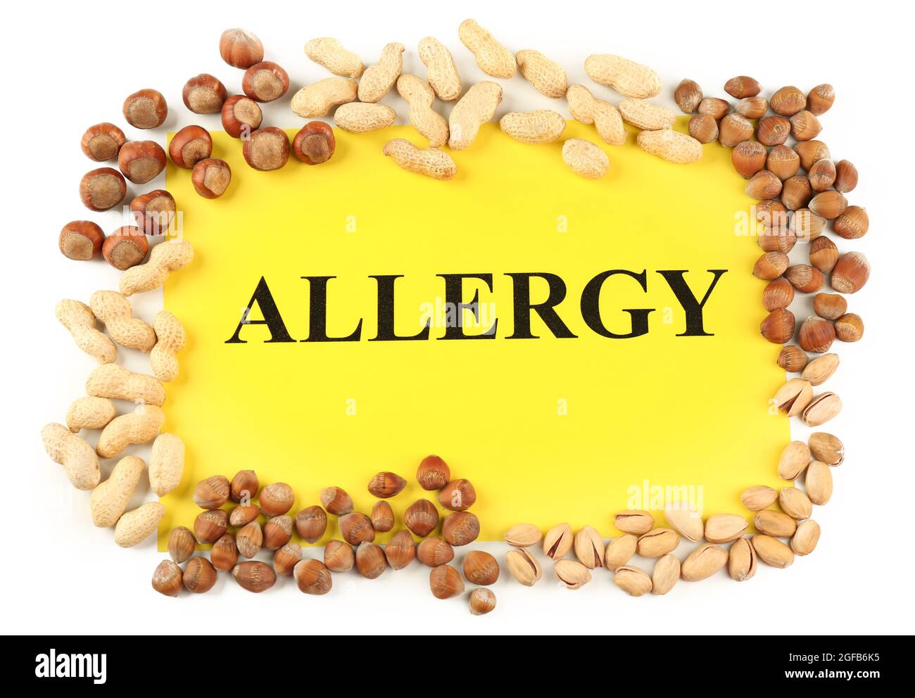 Nuss Allergie Zeichen Ausgeschnittene Stockfotos und -bilder - Alamy