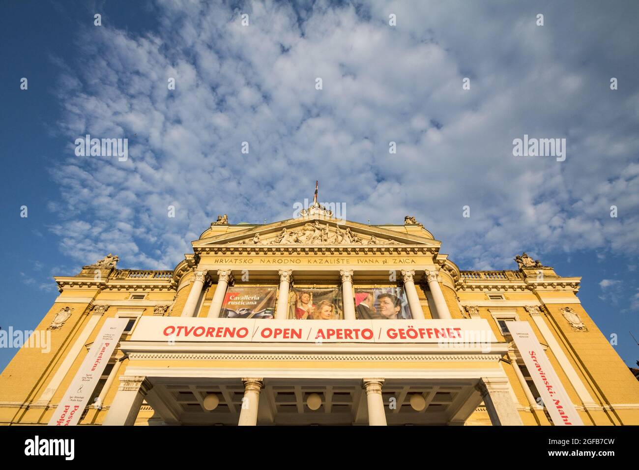 Bild des Kroatischen Nationaltheaters von Rijeka. Das Kroatische Nationaltheater in Rijeka (Kroatisch: Hrvatsko narodno kazalište rijeka) wird häufig wieder Stockfoto
