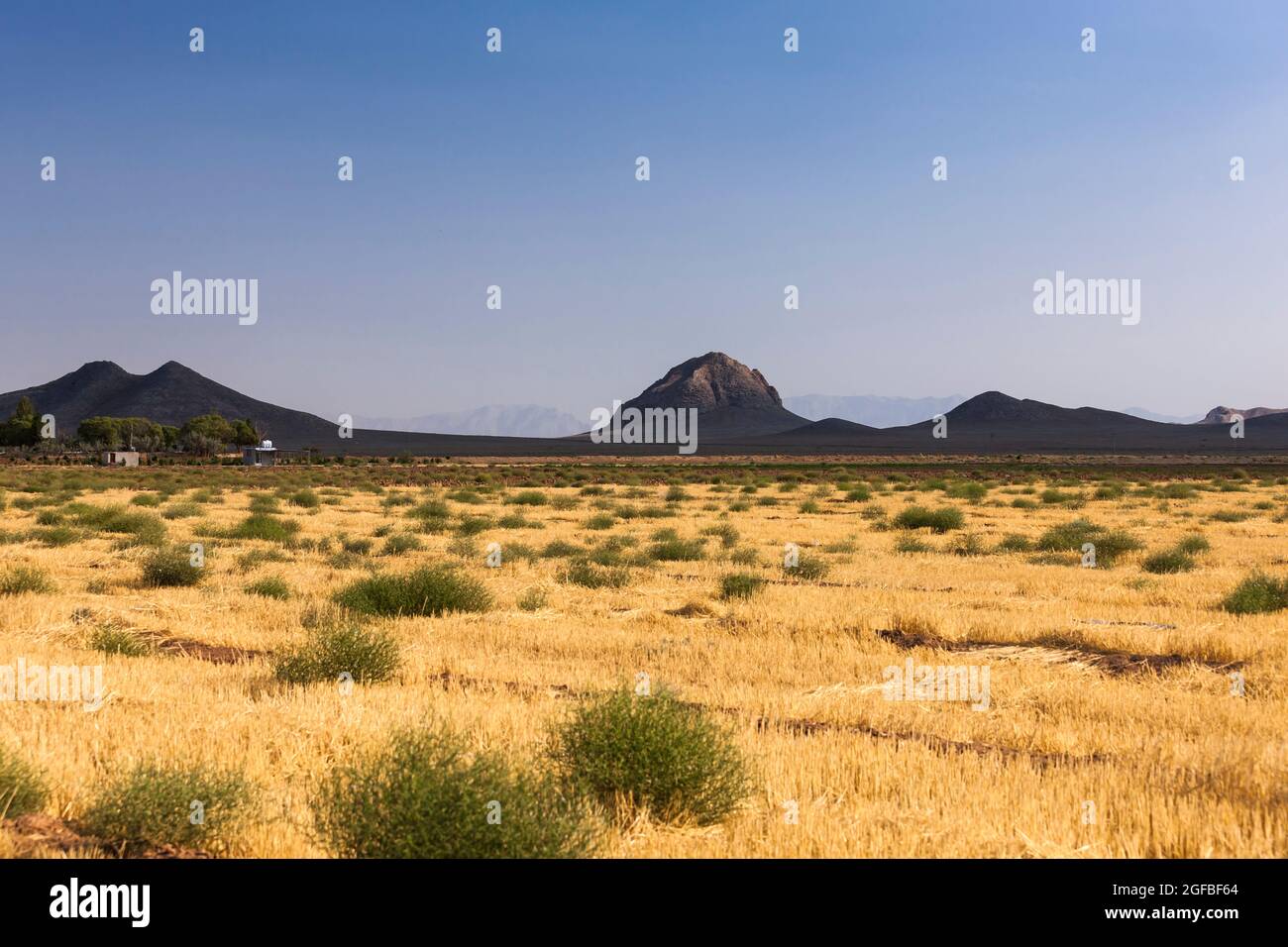 Berge und Felder des Hochlandes, nördlicher Vorort von Isfahan (Esfahan), Isfahan Provinz, Iran, Persien, Westasien, Asien Stockfoto