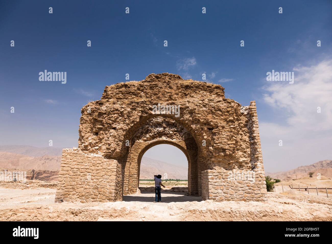 Ruine des alten Feuertempels, oder Sonnenuhr, Sassaniden Reich, Kheir Abad, Kohgiluyeh und Boyer-Ahmad Provinz, Iran, Persien, Westasien, Asien Stockfoto