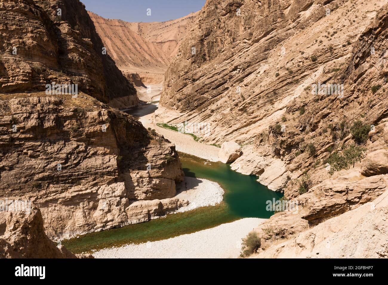 Karun-Fluss, Zagros-Gebirge, angebliche alte „persische Königsstraße“, Chaharmahal und Bakhtiari-Provinz, Iran, Persien, Westasien, Asien Stockfoto