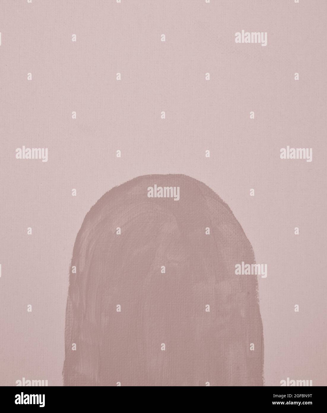 Handgefertigt, Erdton, neutral braun, Mitte des Jahrhunderts geometrischen Stil Kunst Textur Hintergrund. Handbemaltes Acryl auf Leinwand. Stockfoto