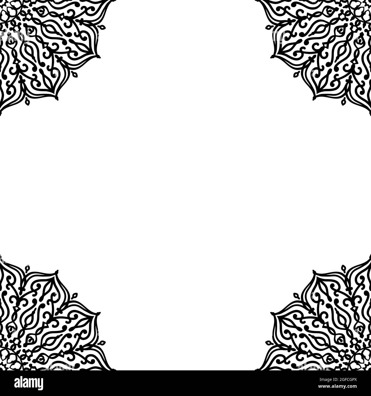 Transparentes Ornament im Hintergrund. mandala mit Blumendruck, für Yoga, traditionelle dekorative Fliesenvorlagen, Textilien und Oberflächenmuster, publicatio Stock Vektor