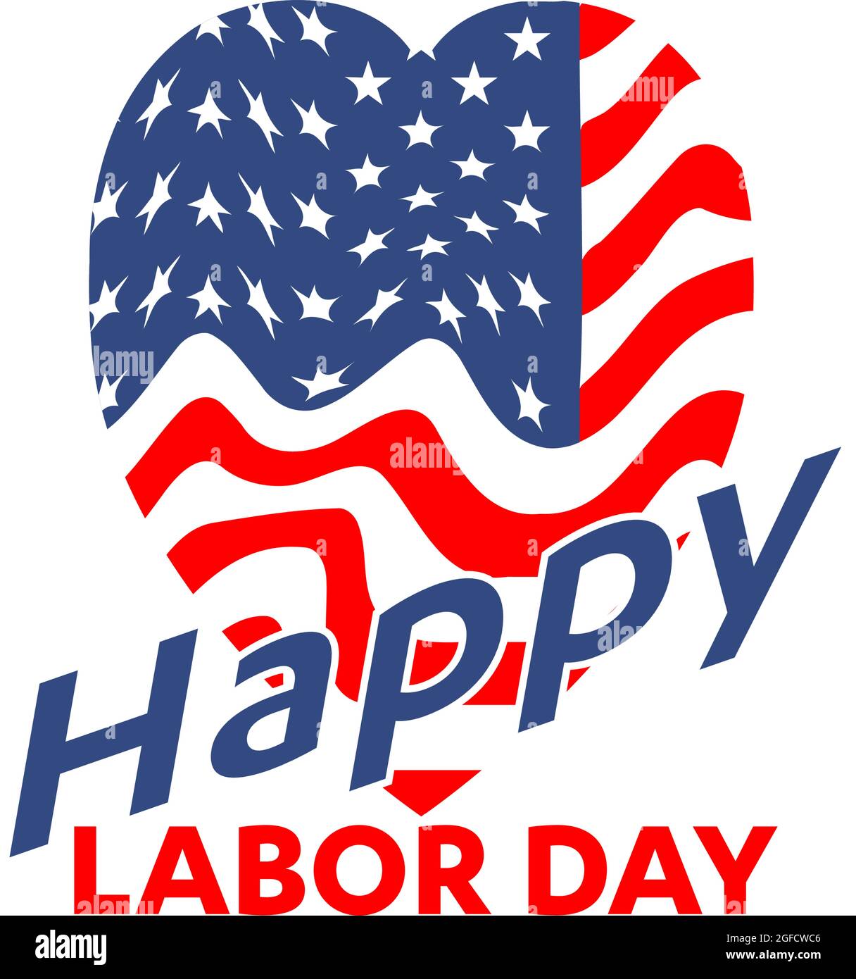 Vektordarstellung der Glücklichen Tag der Arbeit Grußkarte in den Vereinigten Staaten. Stock Vektor