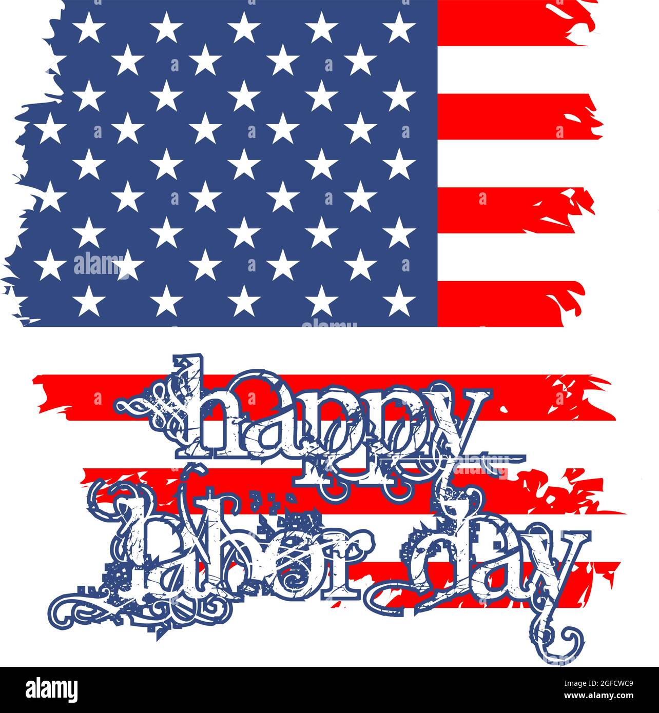 Vektordarstellung der Glücklichen Tag der Arbeit Grußkarte in den Vereinigten Staaten. Stock Vektor