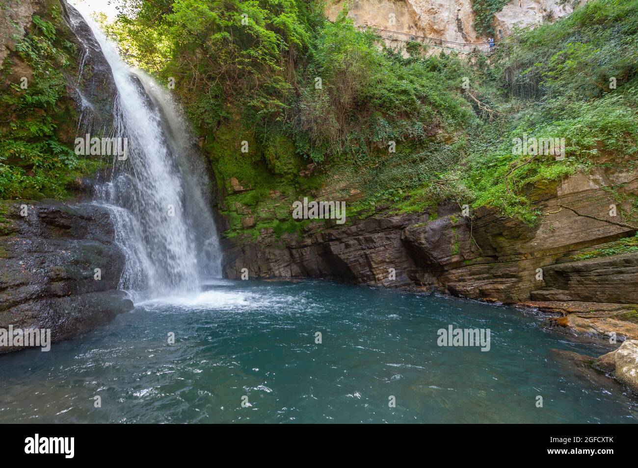 Der Schioppo Wasserfall bei Carpinone (Isernia) in Molise Stockfoto