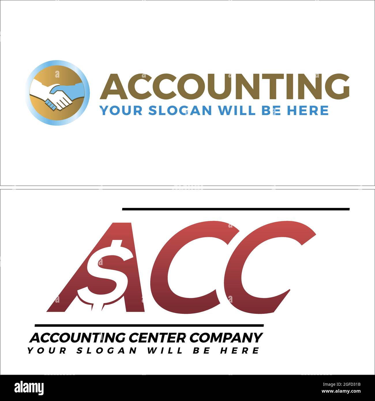 Business Accounting Financial Logo-Design Stock Vektor