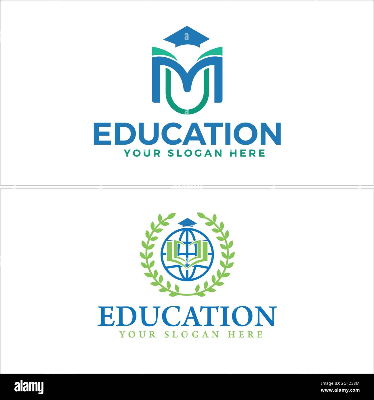 Bildung Schule Emblem Logo Design Vektor Stock Vektor