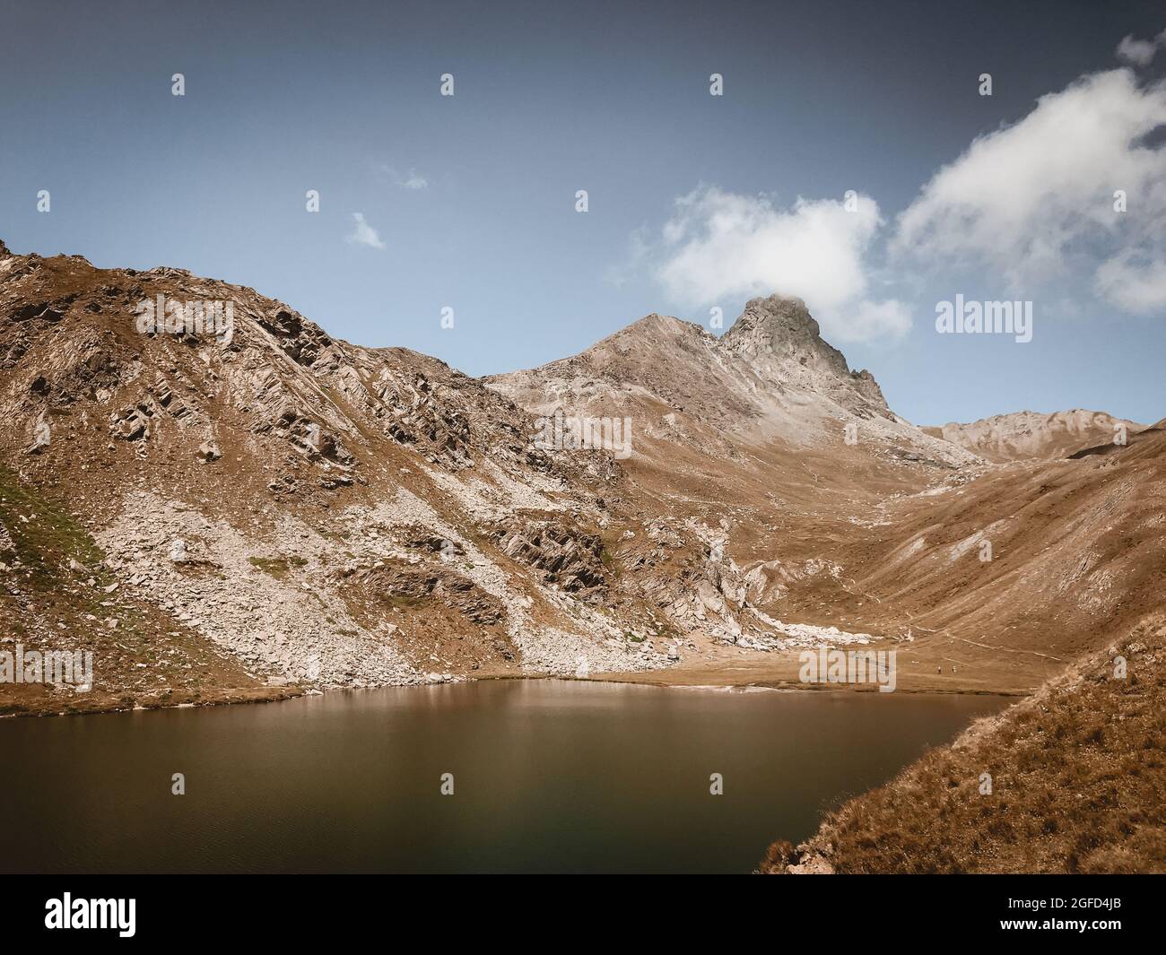 Eine allgemeine Ansicht des 'Lago Bleu' im varaita-Tal in Norditalien nahe der Grenze zu Frankreich Stockfoto