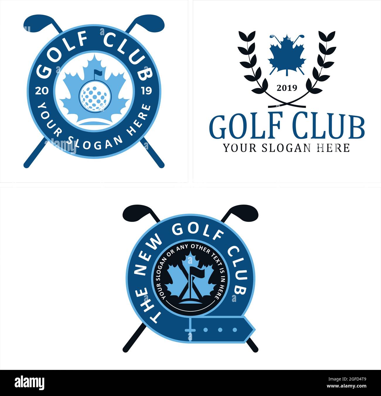 Golf Emblem Vektor-Logo-Design Stock Vektor