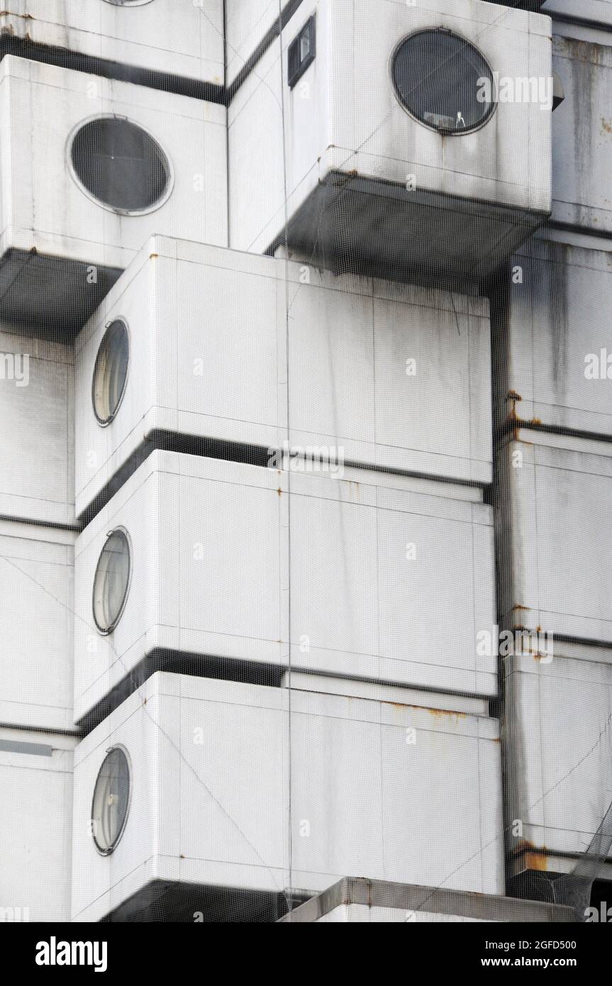 Nakagin Capsule Tower von Kisho Kurokawa - Tokio Japan Stockfoto
