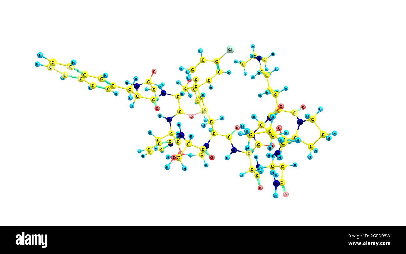 Abarelixis ein injizierbarer Gonadotropin-freisetzende Hormonantagonist, der in Deutschland vermarktet wird. 3d-Illustration Stockfoto