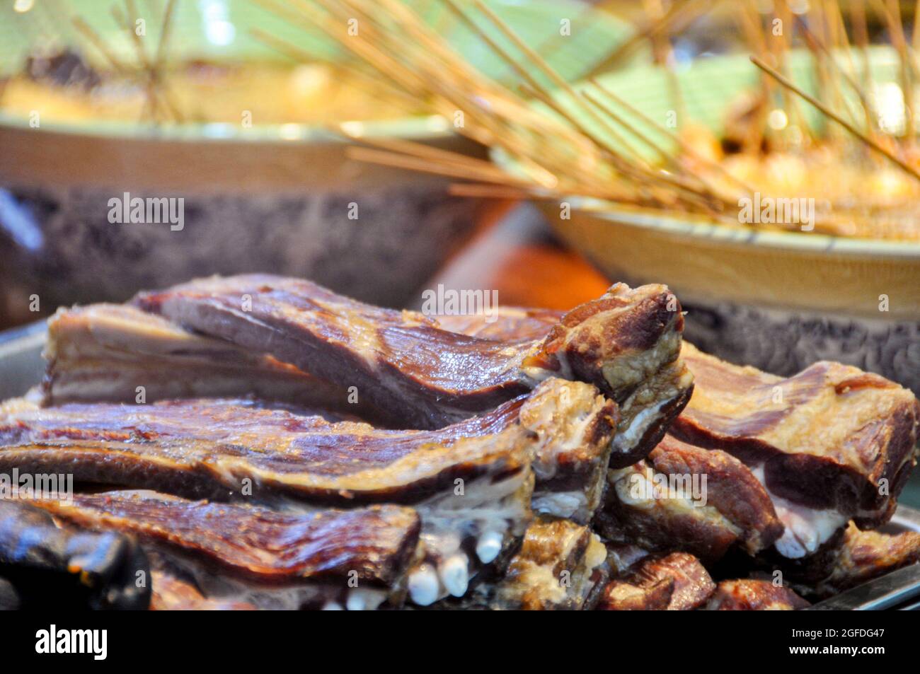 Street Food in Chengdu Stadt Sichuan Provinz China Stockfoto