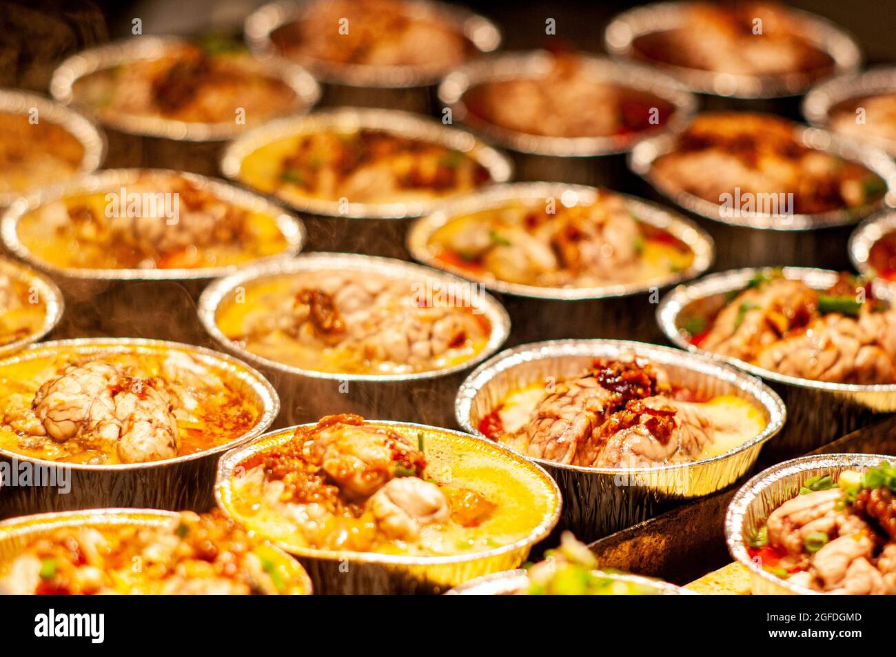 Street Food in Chengdu Stadt Sichuan Provinz China Stockfoto