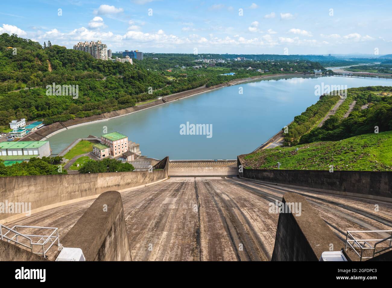 Shimen-Staudamm und Shihmen-Stausee in der Stadt Taoyuan in taiwan Stockfoto