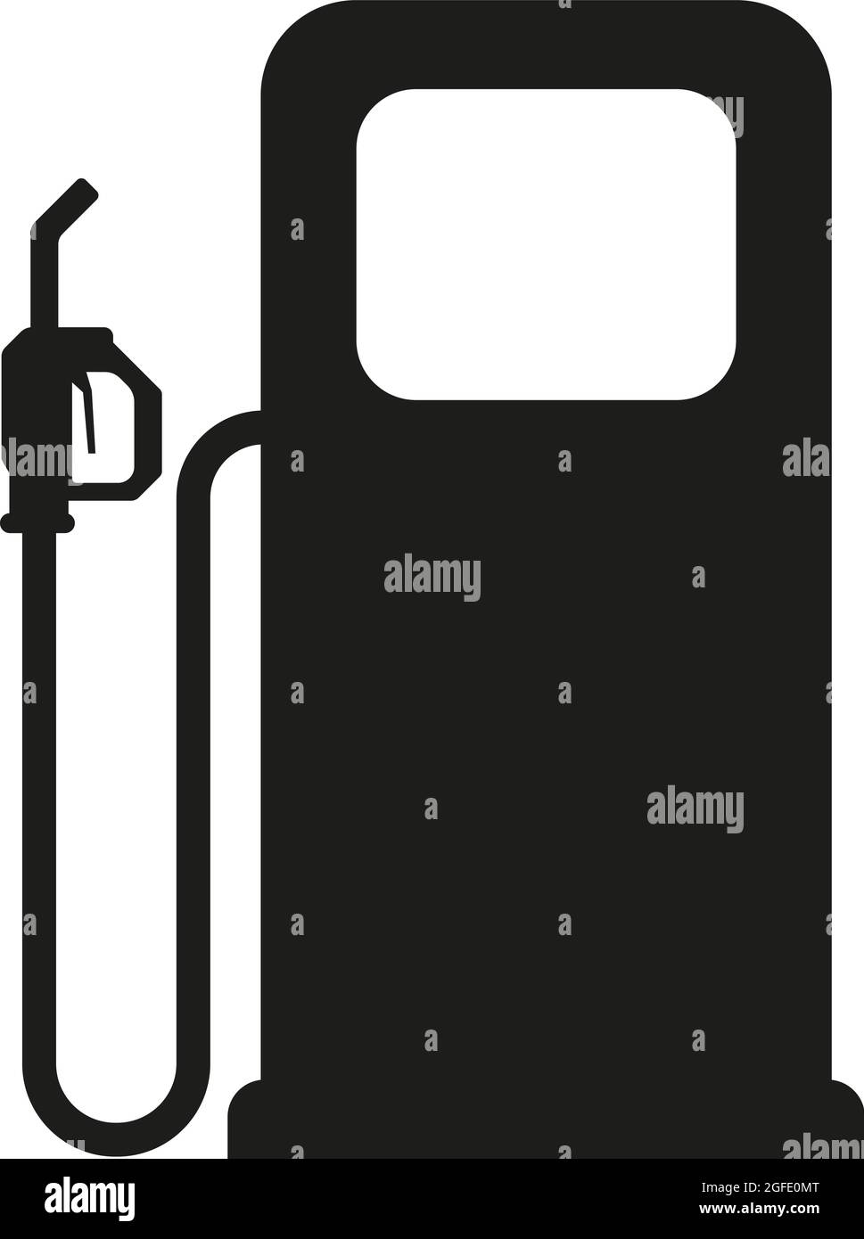 Symbol der Gaspumpe auf weißem Hintergrund isoliert, Vektorgrafik Stock Vektor