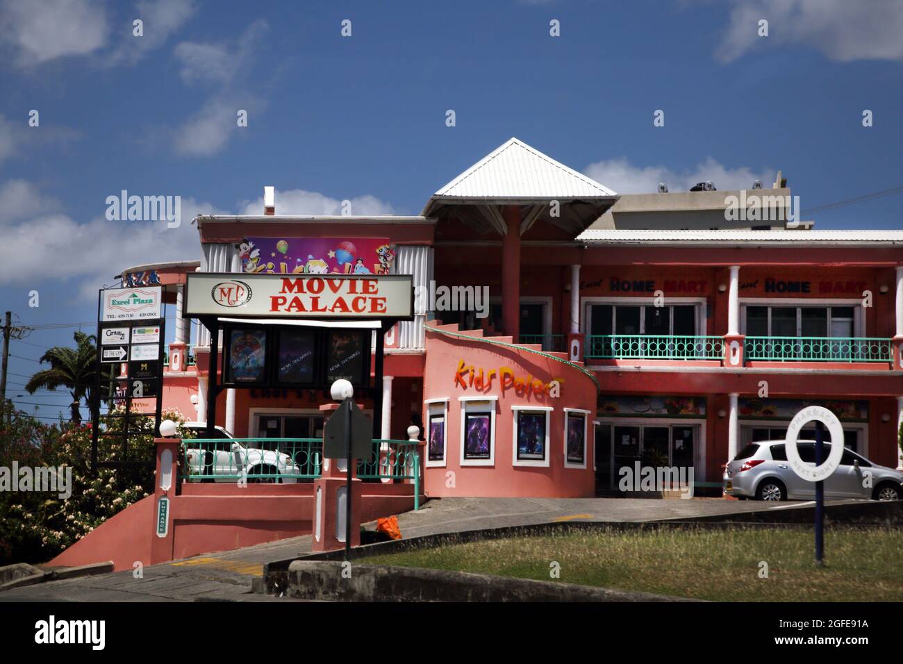 Grand Anse Grenada Movie Palace Familienunternehmen Stockfoto