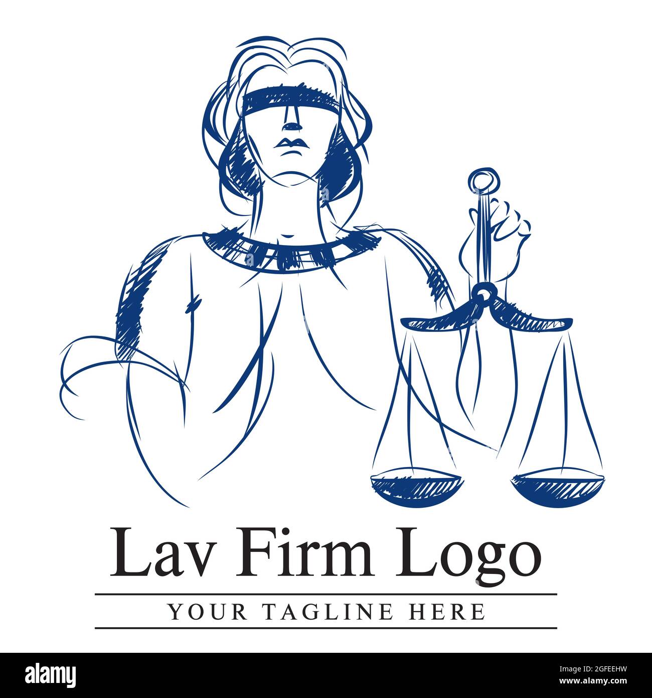 Femida Dame Gerechtigkeit Vektorbild Stock Vektor