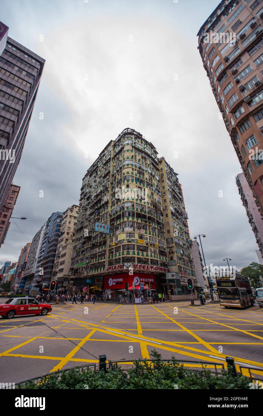 Außenansicht des Tohou Hotels in Hongkong Stockfoto