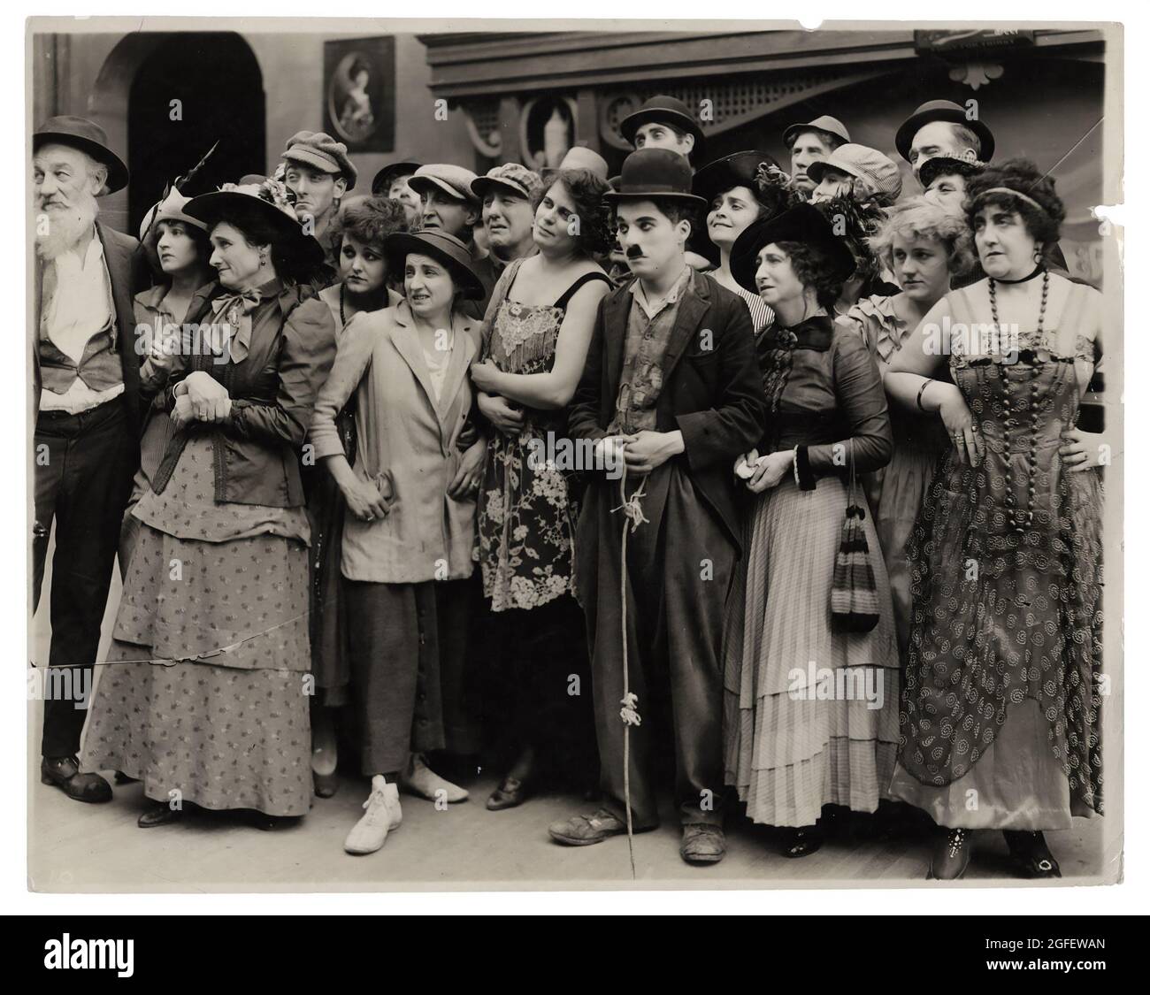 Charlie Chaplin Foto, Szene aus einem Film, Anfang des 20. Jahrhunderts. Stockfoto